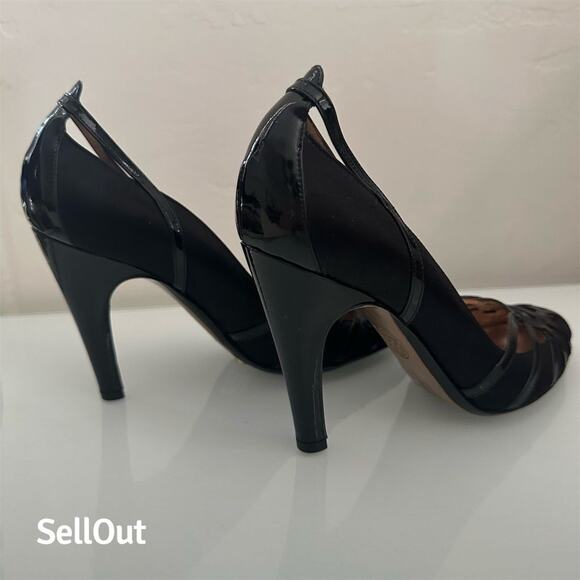 Salvatore Ferragamo Women's Black Strappy Stiletto Pumps Size 6 - Picture 4 of 8